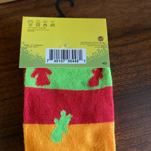 Sour Patch Kids Adult Crew Socks - Picture 3 of 5